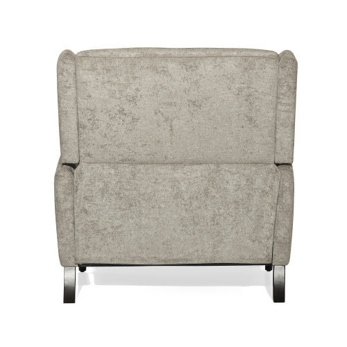 Oversized Textured Fabric Pushback Recliner Dark Beige And Dark Brown