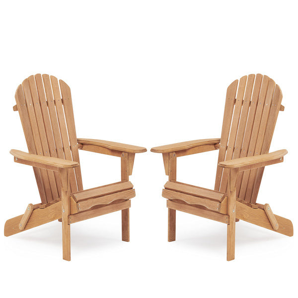 Wooden Outdoor Folding Beach Chair Two-piece Set