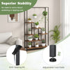 6-Tier Tall Plant Stand 71 Inch Metal Indoor Plant Shelf With 10 Hanging Hooks