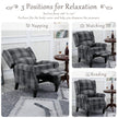 Vintage Armchair Sofa Comfortable Upholstered Leisure Chair  Recliner Chair For Living Room Grey Check