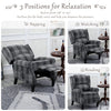 Vintage Armchair Sofa Comfortable Upholstered Leisure Chair  Recliner Chair For Living Room Grey Check