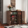 Shoe Cabinet, 5-Tier Shoe Storage Cabinet With Adjustable Shelves, Wooden Shoe Rack Organizer With Louvered Doors For Entryway, Hallway, Bedroom, Closet, Living Room