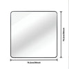 30 In X 30 In Black Metal Framed Square Bathrrom Mirror For Wall.