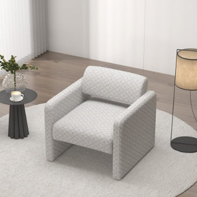 Single Sofa Chair, Upholstered Comfortable Chair With Armrests, For Dining Room Bedroom  Living Room Reception   BLACK 30.9X30.51X30.11