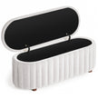 Linen Upholstered Storage Bench