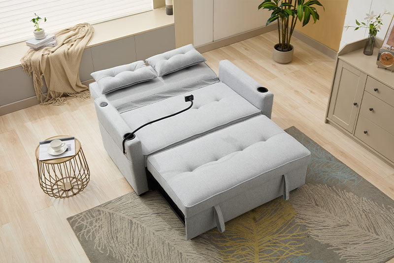 Futon Chair Bed Convertible Chair 3-in-1 Pull Out Sleeper Chair Beds With USB Ports,Wear-resistant And Anti-scratch, Armchair Bed Sleeper For Living Room Cannot Be Sold On Temu