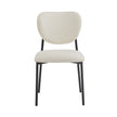 Upholstered Dining Chairs With Metal Legs  Set Of 2,Beige
