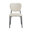 Upholstered Dining Chairs With Metal Legs  Set Of 2,Beige