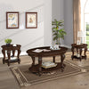22'' Retro Round End Table,Solid Wood Sofa Side Table With Shelf,Living Room Corner Table Easy Assem