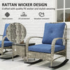 Rattan Chaise Lounge Chair, Wicker Patio Furniture Set