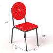 4-piece Bar Stools Faux Leather Dining Chairs With Waterproof Surface And Metal Legs