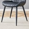The Black Minimalist Ergonomic Dining Chair Comes In A Pack Of 4, With A Comfortable Design Of Extended And Curved Seat Cushions, Unlocking A Comfortable And Minimalist New Sitting Posture.