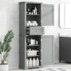 Tall Bathroom Storage Cabinet, Freestanding Storage Cabinet With Drawer And Adjustable Shelf, MDF Board With Painted Finish