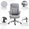 Vinsetto High Back Faux Leather Home Office Chair Rocker With Adjustable Armrest For Home Office, Gray