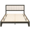 Queen Size Bed Frame With Headboard, Platform Bed Frame With Wooden Slats No Box Spring Needed Charcoal Gray