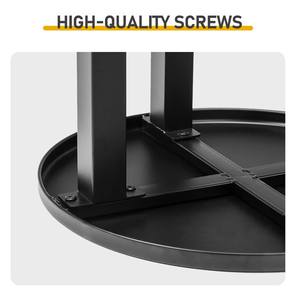 46x46x41.5cm  Round Table  Black  Cross Leg  Courtyard Iron Edge Table