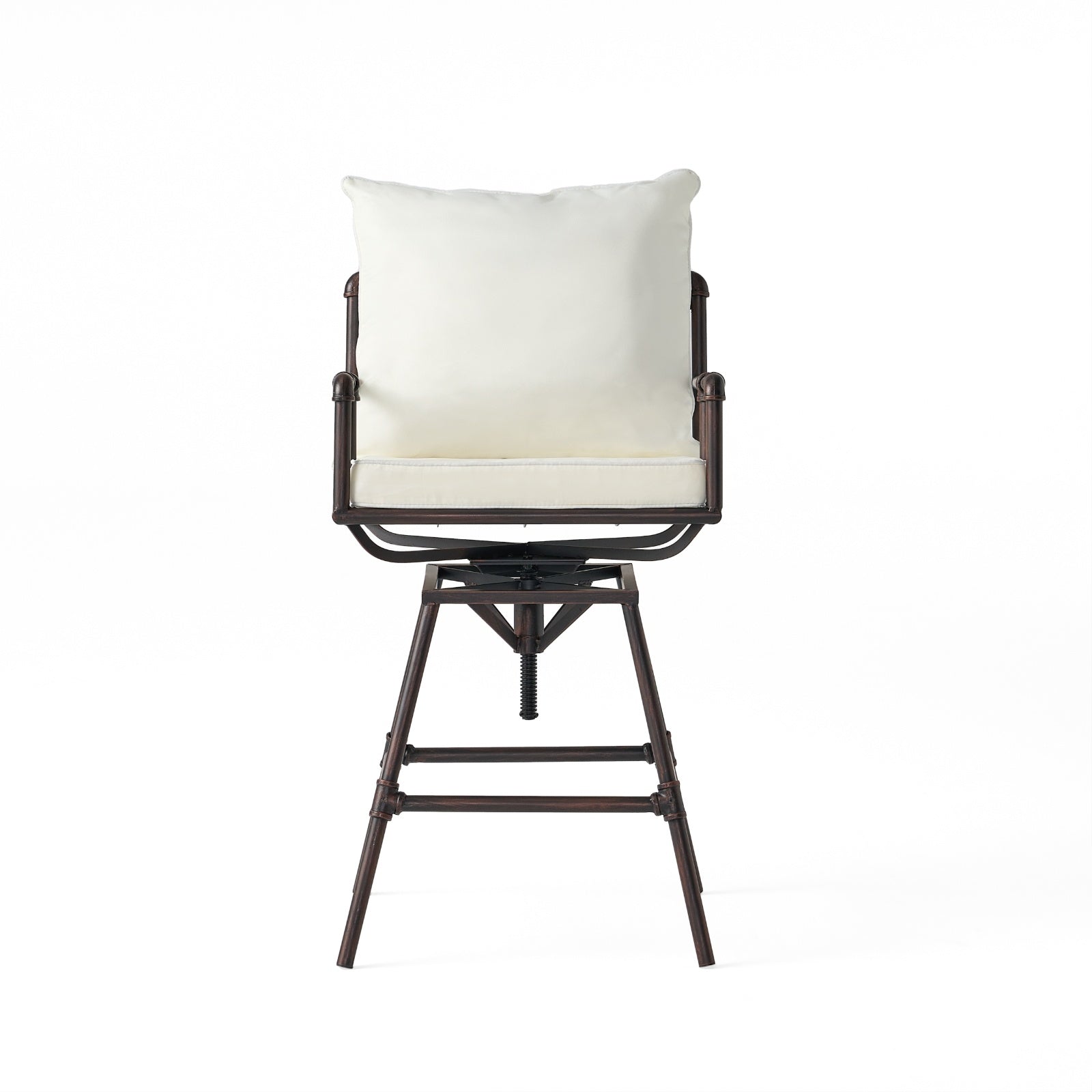 Outdoor Terrace Rotating Soft Cushion Adjustable Height Bar Stool Adjustable Height