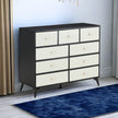 CABINET WOOD MDF BOARDS, 9 Drawers Dresser, BLACK COLOUR