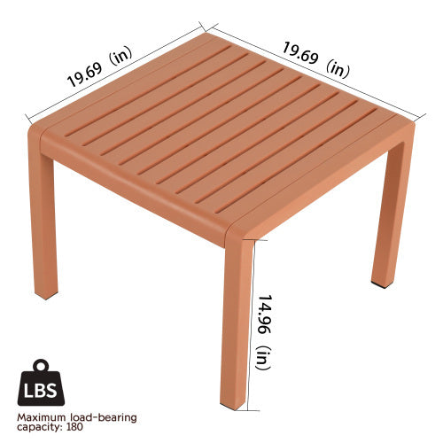 2-Piece Indoo Outdoor Furniture Set 1 Chairs & 1 Coffee Tables Waterproof PP Material - Easy Assembly Patio Conversation Set