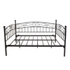 Metal Daybed Frame Multifunctional Mattress Foundation Bed Sofa With Headboard, Twin, Black