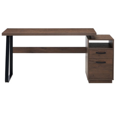 Home Office Computer Desk With Drawers Hanging Letter-size Files, 65 Inch Writing Study Table With Drawers