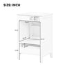 Bathroom Vanity With Sink, Bathroom Cabinet With Soft Closing Door, Storage Rack And A Drawer