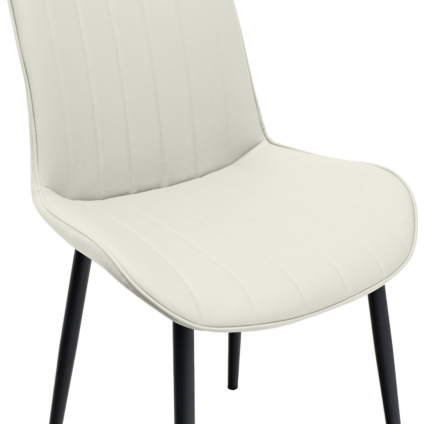 Leather Dining Chair With Metal Legs