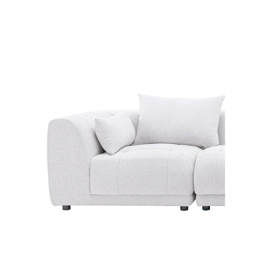 144  Sectional Couch Sofa With Ottoman,Soft Sofa Set With Ottoman For Home- Beige, Part Of Corner