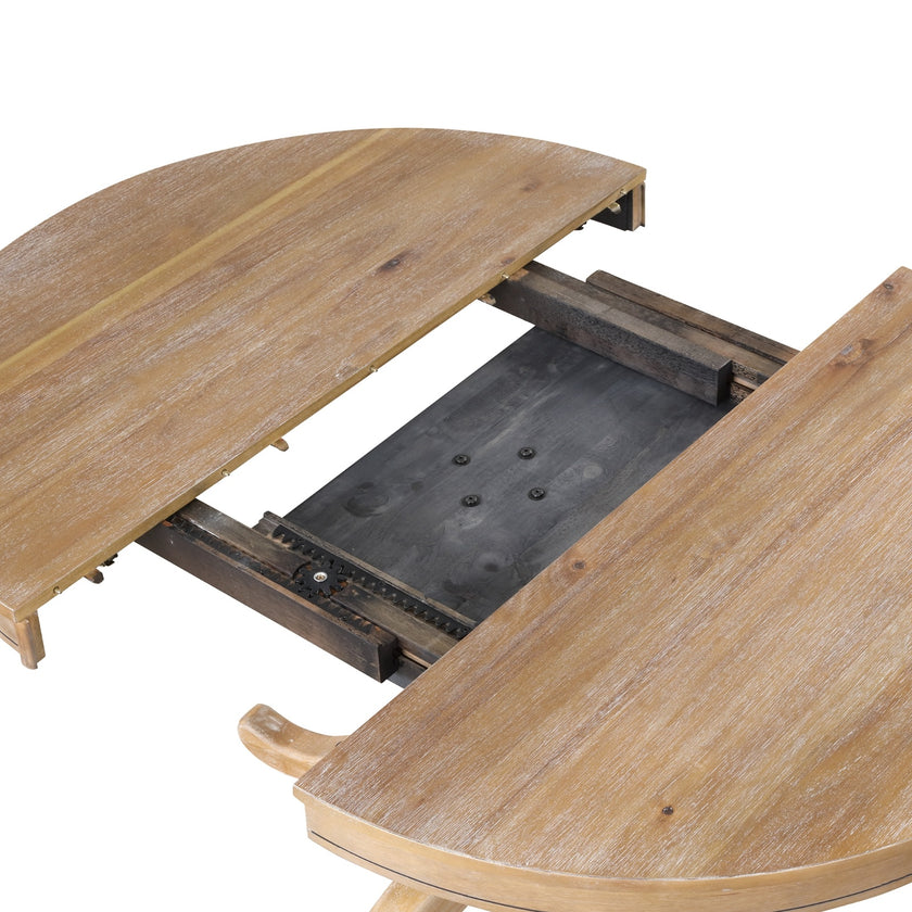 Modern Dining Table Set For 4 - Round Table & 4 Chairs, 5 Piece Kitchen Set