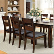 Dark Cherry Finish Solid Wood Transitional Style Kitchen Set Of 2pcs Dining Chairs Bold Sturdy Design Chairs Dining Room Furniture Padded Leatherette Seats