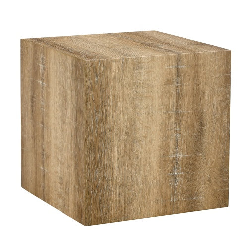 Elevate Your Living Space With This Square Modern MDF Coffee Table That Showcases Smooth, Light Wood Color Texture Patterns. It Is Characterized By Stylish Design.15.7x15.7x15.7