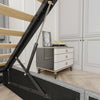 Full Size Bed Frame With Gas Lift Storage Bed With Modern Wingback Headboard, USB