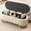 Elegant Fabric Velvet Storage Footstool