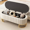 Elegant Fabric Velvet Storage Footstool