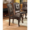 Beautiful Hand-carved Formal Traditional Dining Chair With Faux Leather Upholstery