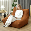Bean Bag Chair For Adults, Giant Fireside Chair, Bean Bag Sofa With High Density Foam For Living Room, Brown