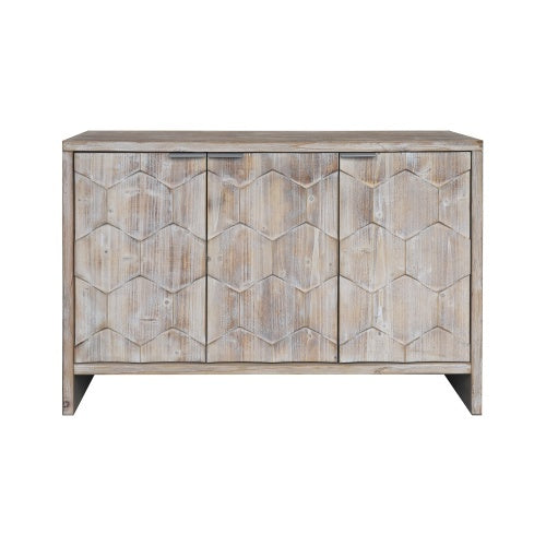 Farmhouse Style 3-door Wooden Cabinet