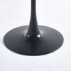 31.5 BLACK AND WALNUT Tulip Table Mid-century Dining Table For 2-4 People With Round Mdf Table Top, Pedestal Dining Table, End Table Leisure Coffee Table