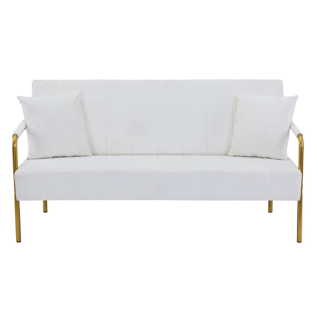 Modern Velvet Loveseat Sofa For Living Room
