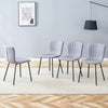 Luxury Minimalist Chairs - A Set Of 4 High Quality Dining Chairs With Black Metal Legs. The Integral Metal Leg Structure Is Suitable For Various Interior Decoration Styles.