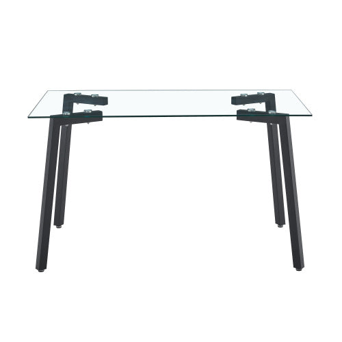Glass Dining Table Transparent, 130  80   8MM