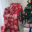 Nordic Knitted Snowflake Blanket Decorative Blanket Living Room Sofa