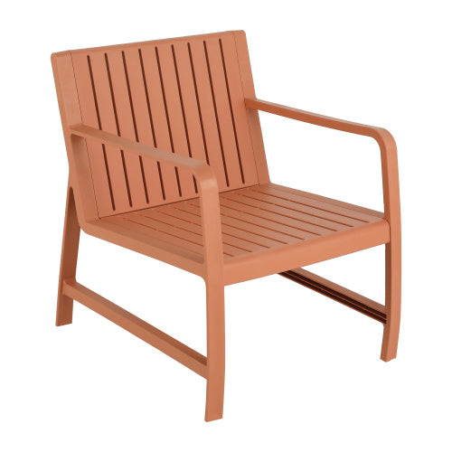 2-Piece Indoo Outdoor Furniture Set 1 Chairs & 1 Coffee Tables Waterproof PP Material - Easy Assembly Patio Conversation Set