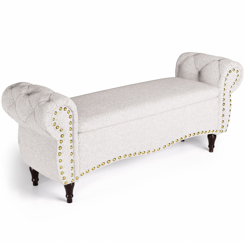53 Length Upholstered Bench & Ottoman