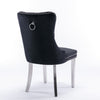 Nikki Modern Velvet Upholstered Dining Chair - Solid Wood, High-end Tufted