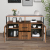 Living Room Shelves, With Two Storage Rooms, Storage Box, Modern Kitchen Utensils Cabinet, Self-service Wooden Storage Cabinet, Corridor Dining Room Transparent Glass Cabinet