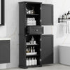 Tall Bathroom Storage Cabinet, Freestanding Storage Cabinet With Drawer And Adjustable Shelf, MDF Board With Painted Finish