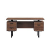 Home Office Computer Desk With Drawers Hanging Letter-size Files, 59 Inch Writing Study Table With Drawers