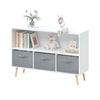 Fiberboard Children's Bookshelf With Foldable Fabric Drawers