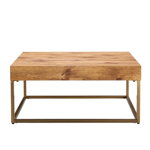 Modern Rectangular Coffee Table, Dining Table. MDF Desktop With Metal Legs. Suitable For Restaurants And Living Rooms. The Size  31.5x31.5x14.37